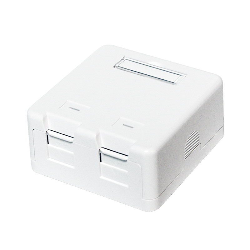 Produktbild XMVT 200 141  -  Aufputz-Leergehäuse Keystone, für 2xRJ45 UTP, weiss, - Ausverkauf